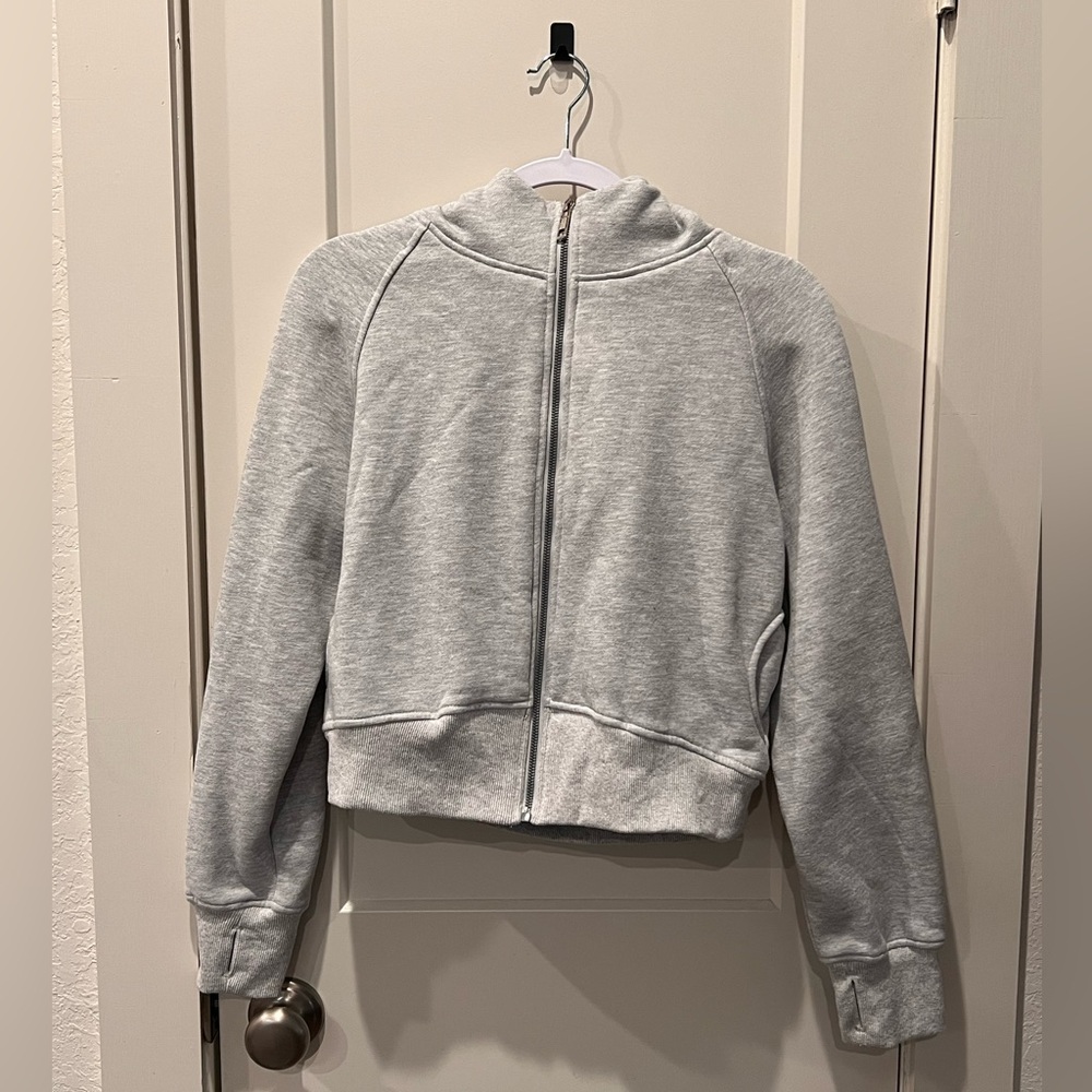 Stylish Light Gray Cropped Jacket